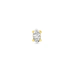 Jennifer Meyer Single Marquise Cut Diamond Stud in 18K Yellow Gold | Fine Earrings | Coveti