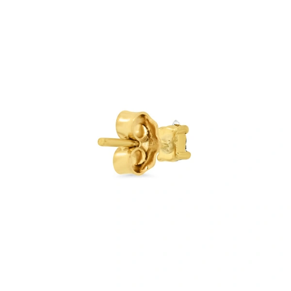 Jennifer Meyer Single Marquise Cut Diamond Stud in 18K Yellow Gold | Fine Earrings | Coveti