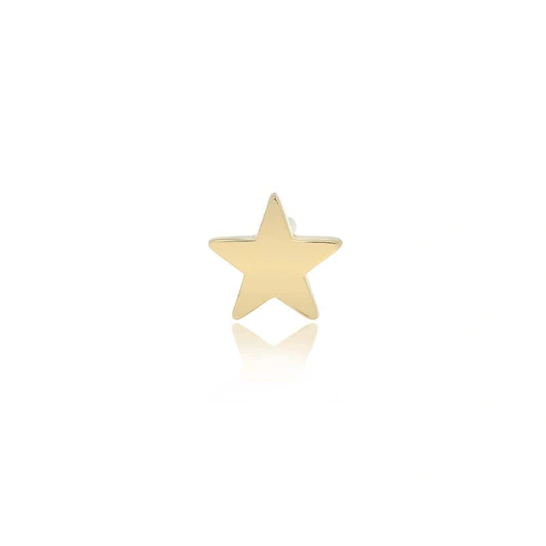 Jennifer Meyer Single Mini Star Stud in 18K Yellow Gold | Fine Earrings | Coveti