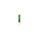 Jennifer Meyer Single Opal Inlay Bar Stud in 18K Yellow Gold | Fine Earrings | Coveti