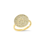 Jennifer Meyer Small Diamond Circle Ring in 18K Yellow Gold | Fine Rings | Coveti
