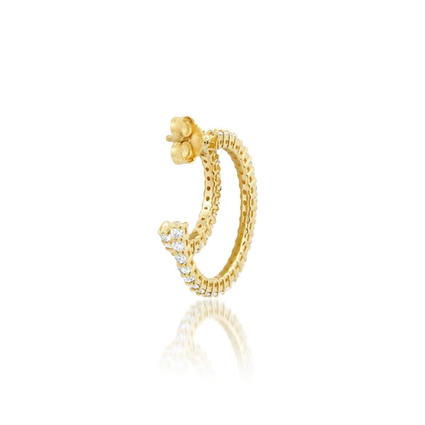 Jennifer Meyer Small Diamond Double Hoops in 18K Yellow Gold | Fine Earrings | Coveti