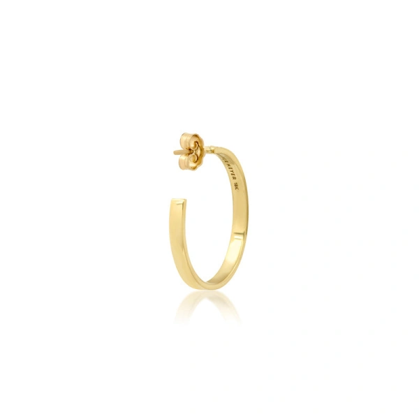 Jennifer Meyer Small Diamond Ellen Hoops in 18K Yellow Gold | Fine Earrings | Coveti