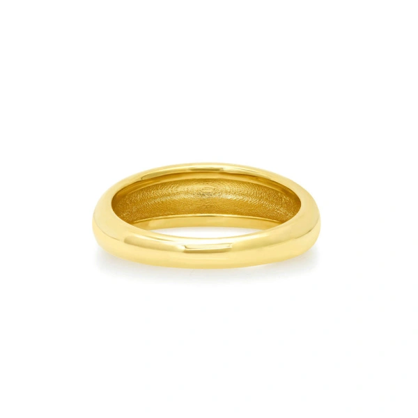 Jennifer Meyer Small Dome Ring in 18K Yellow Gold | Fine Rings | Coveti