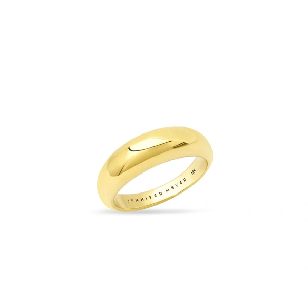 Jennifer Meyer Small Dome Ring in 18K Yellow Gold | Fine Rings | Coveti