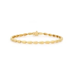 Jennifer Meyer Small Dome Tennis Bracelet in 18K Yellow Gold | Fine Bracelets | Coveti