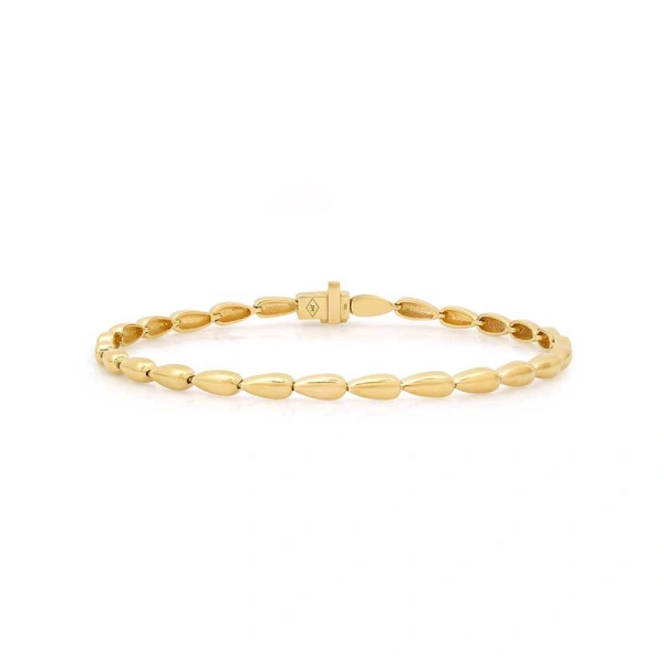 Jennifer Meyer Small Dome Tennis Bracelet in 18K Yellow Gold | Fine Bracelets | Coveti