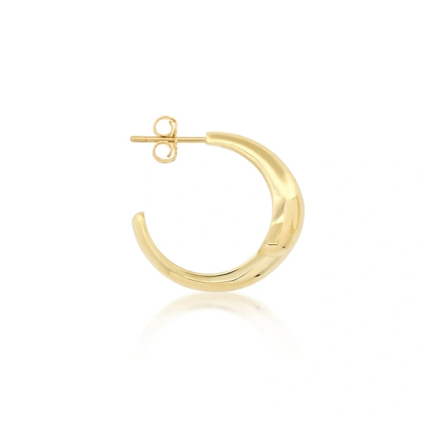 Jennifer Meyer Small Double Dome Hoops in 18K Yellow Gold | Fine Earrings | Coveti