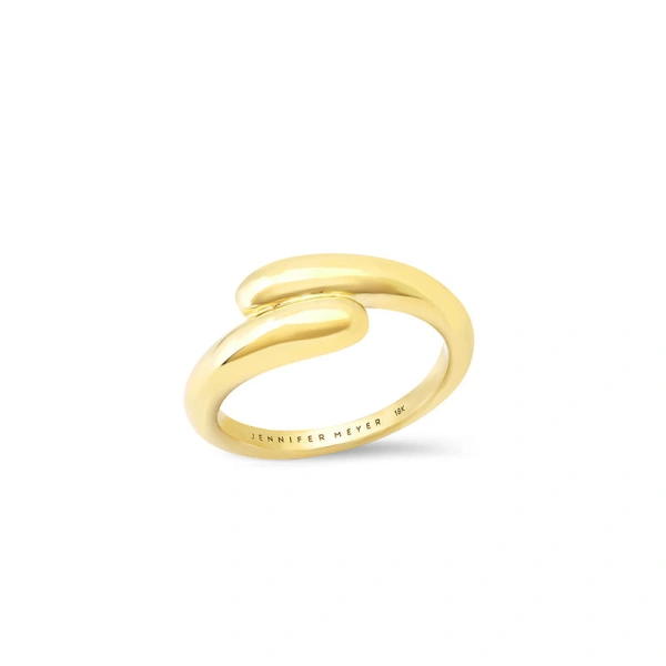 Jennifer Meyer Small Double Dome Ring in 18K Yellow Gold | Fine Rings | Coveti