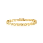 Jennifer Meyer Small Double Dome Tennis Bracelet in 18K Yellow Gold | Fine Bracelets | Coveti