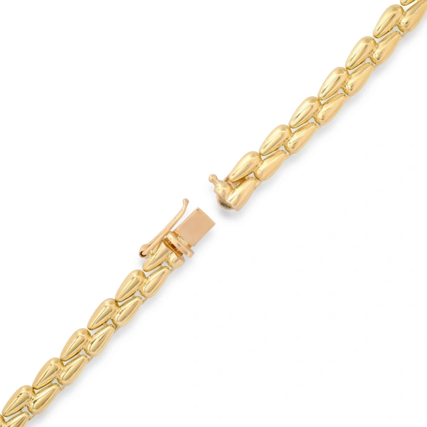 Jennifer Meyer Small Double Dome Tennis Necklace in 18K Yellow Gold | Fine Necklaces | Coveti