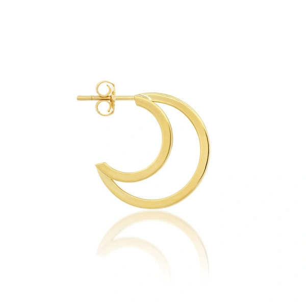 Jennifer Meyer Small Double Hoops in 18K Yellow Gold | Fine Earrings | Coveti