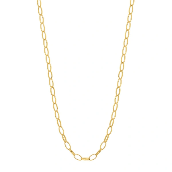 Jennifer Meyer Small Edith Link Necklace in 18K Yellow Gold | Fine Necklaces | Coveti