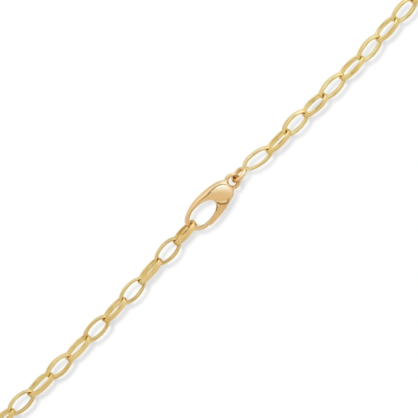 Jennifer Meyer Small Edith Link Necklace with Tanzanite and Sapphire Mosaic in 18K Yellow Gold | Fine Necklaces | Coveti