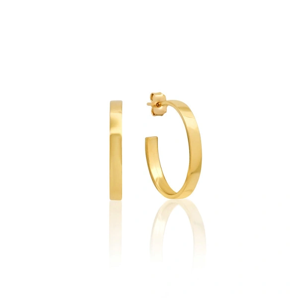 Jennifer Meyer Small Ellen Hoops in 18K Yellow Gold | Fine Earrings | Coveti