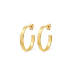 Jennifer Meyer Small Ellen Hoops in 18K Yellow Gold | Fine Earrings | Coveti