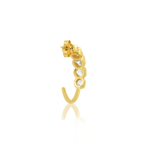 Jennifer Meyer Small Graduated Diamond Hoops in 18K Yellow Gold | Fine Earrings | Coveti