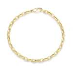 Jennifer Meyer Small Luxe Edith Link Bracelet in 18K Yellow Gold | Fine Bracelets | Coveti
