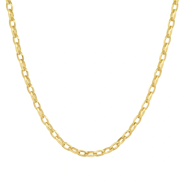 Jennifer Meyer Small Luxe Edith Link Necklace in 18K Yellow Gold | Fine Necklaces | Coveti