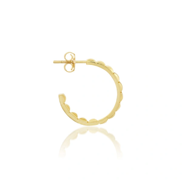 Jennifer Meyer Small Square Hoops in 18K Yellow Gold | Fine Earrings | Coveti