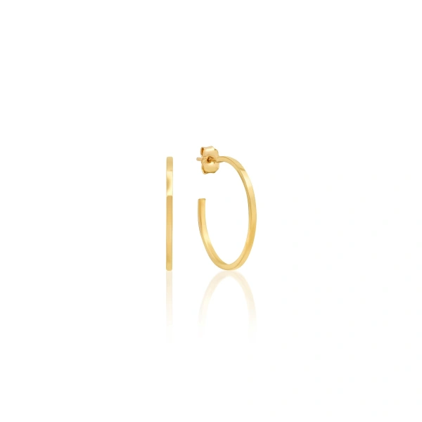 Jennifer Meyer Small Thin Hoops in 18K Yellow Gold | Fine Earrings | Coveti