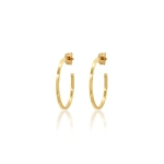 Jennifer Meyer Small Thin Hoops in 18K Yellow Gold | Fine Earrings | Coveti
