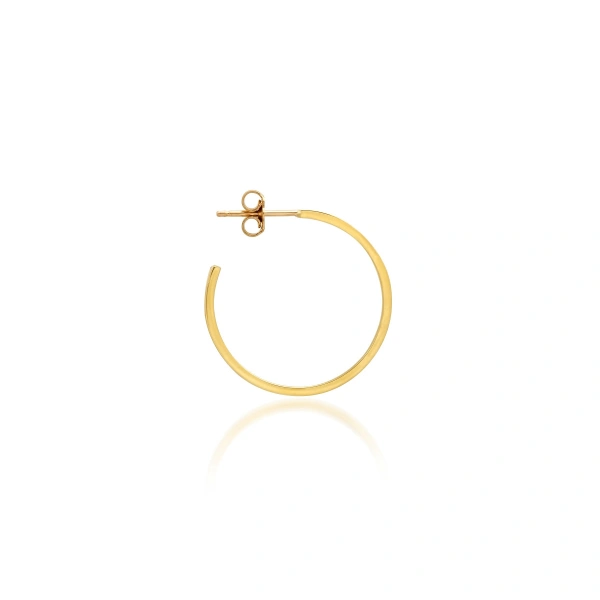 Jennifer Meyer Small Thin Hoops in 18K Yellow Gold | Fine Earrings | Coveti