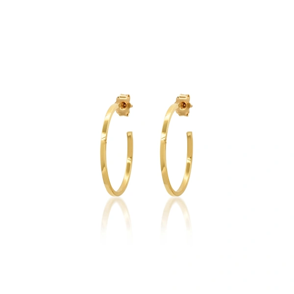 Jennifer Meyer Small Thin Hoops in 18K Yellow Gold | Fine Earrings | Coveti