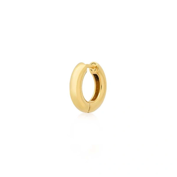 Jennifer Meyer Small Tubular Huggies in 18K Yellow Gold | Fine Earrings | Coveti