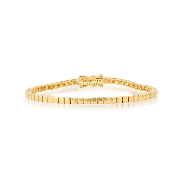 Square Tennis Bracelet in 18K Yellow Gold