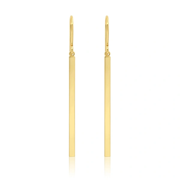 Jennifer Meyer Stick Earrings in 18K Yellow Gold | Fine Earrings | Coveti