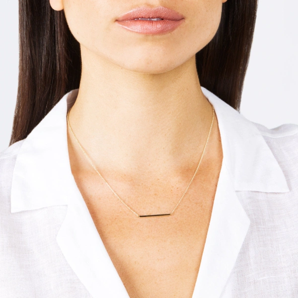 Jennifer Meyer Stick Necklace in 18K Yellow Gold | Fine Necklaces | Coveti