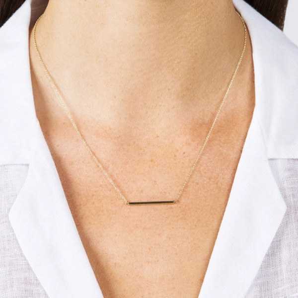 Jennifer Meyer Stick Necklace in 18K Yellow Gold | Fine Necklaces | Coveti