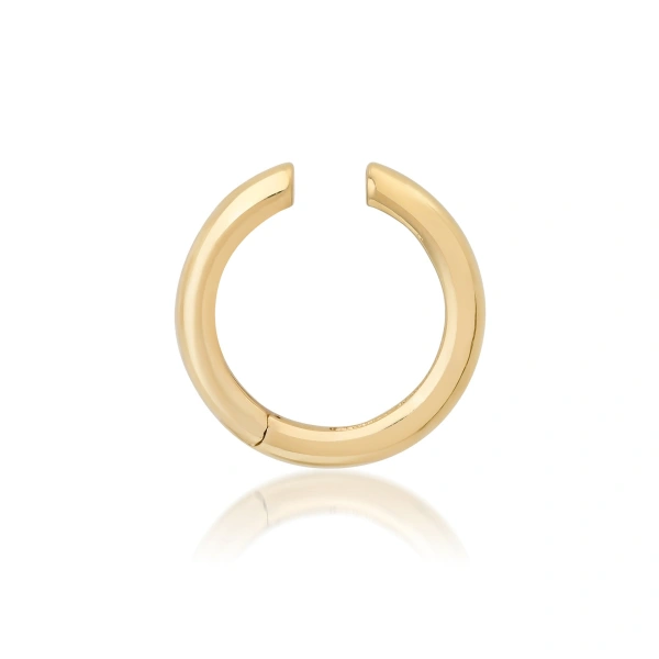 Jennifer Meyer Tubular Ear Cuff in 18K White Gold | Fine Earrings | Coveti