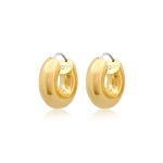 Jennifer Meyer Tubular Huggies in 18K Yellow Gold | Fine Earrings | Coveti