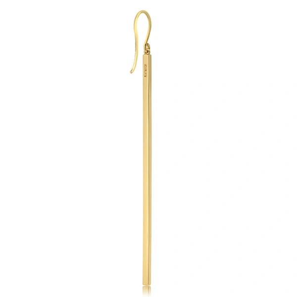 Jennifer Meyer Turquoise Extra Long Stick Earrings in 18K Yellow Gold | Fine Earrings | Coveti