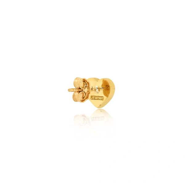 Jennifer Meyer Turquoise Inlay Heart Studs in 18K Yellow Gold | Fine Earrings | Coveti