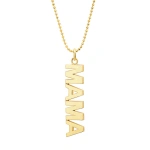 Jennifer Meyer Uppercase Mama Pendant Necklace in 18K Yellow Gold | Fine Necklaces | Coveti