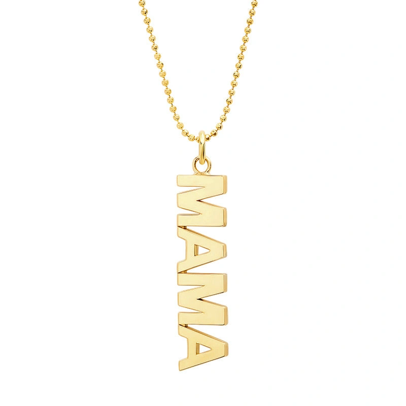 Jennifer Meyer Uppercase Mama Pendant Necklace in 18K Yellow Gold Jennifer Meyer Uppercase Mama Pendant Necklace in 18K Yellow Gold | Fine Necklaces | Coveti