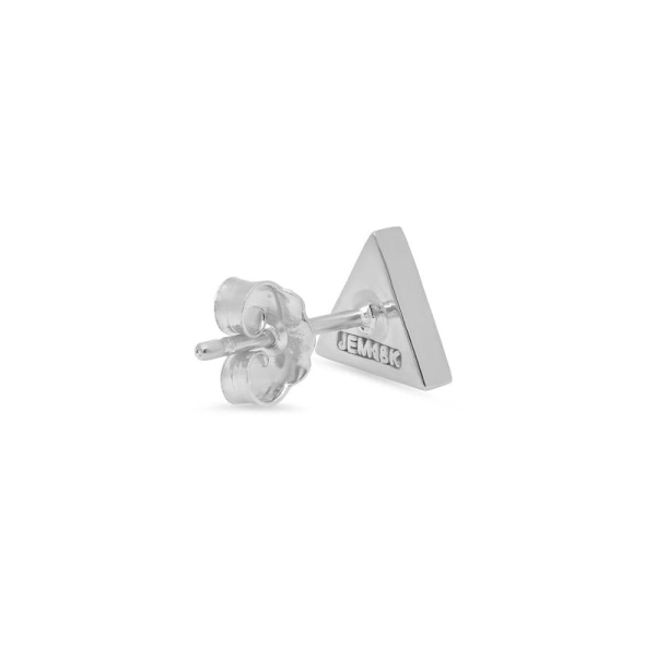 Jennifer Meyer White Gold Onyx Inlay Triangle Studs with Diamonds in 18K White Gold | Fine Earrings | Coveti