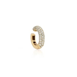 Jennifer Meyer Wide Diamond Tubular Ear Cuff in 18K Yellow Gold | Fine Earrings | Coveti