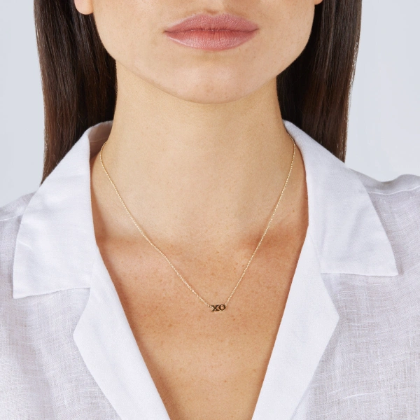 Jennifer Meyer XO Necklace in 18K Yellow Gold | Fine Necklaces | Coveti