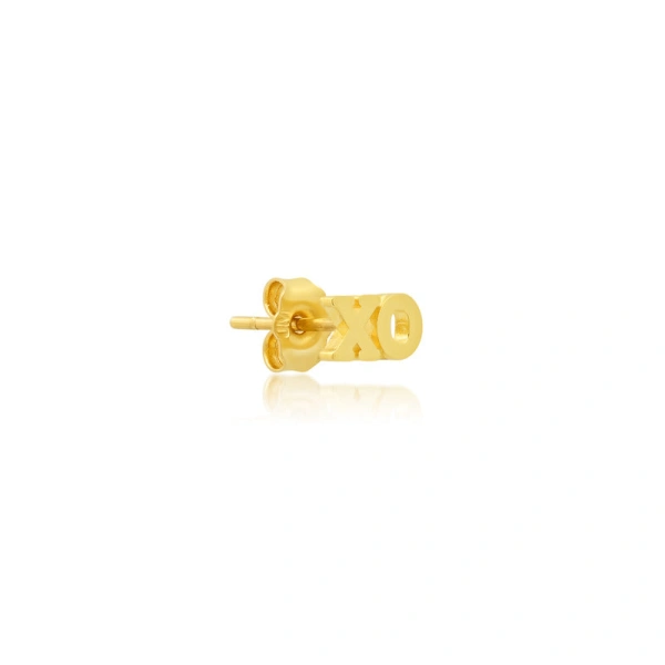 Jennifer Meyer XO Stud in 18K Yellow Gold | Fine Earrings | Coveti