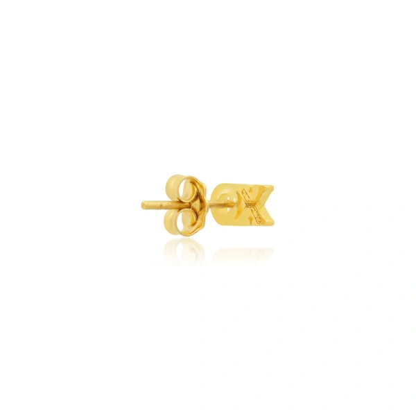 Jennifer Meyer XO Stud in 18K Yellow Gold | Fine Earrings | Coveti