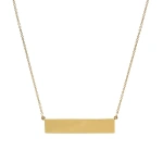 Jennifer Meyer Yellow Gold Engravable Nameplate Necklace in 18K Yellow Gold | Fine Necklaces | Coveti