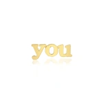 Jennifer Meyer You Stud in 18K Yellow Gold | Fine Earrings | Coveti