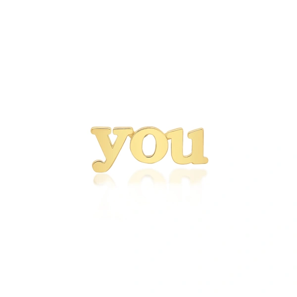 You Stud in 18K Yellow Gold