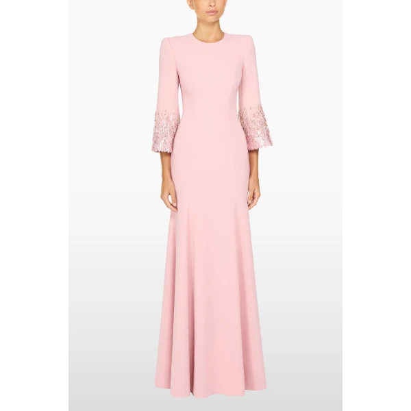 Jenny Packham Anita Dress in Pink Pearl | Evening Gowns | Coveti