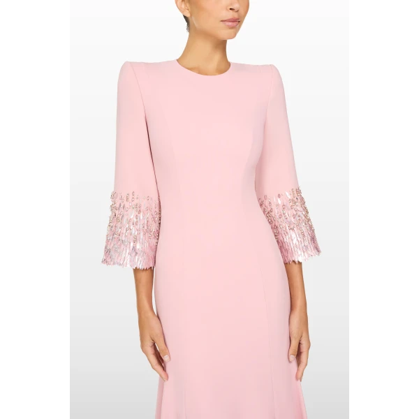 Jenny Packham Anita Dress in Pink Pearl | Evening Gowns | Coveti