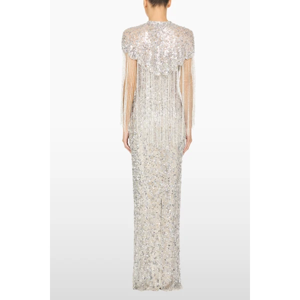 Jenny Packham Astralis Cape in Moonstone | Jackets | Coveti